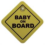 Auto-style AV107030 Sticker/Bordje, Baby On Board Info Bord Yellow 16x1