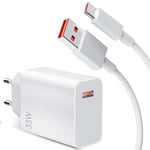 Chargeur rapide - Xiaomi - 33W - USB-C - Câble 6A - Compatible Redmi Note 8-10