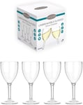 Lay-Z-Spa BWA0006 Premium Plastic Unbreakable Wine Glasses pack of 4 glasses