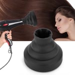 Folding Hair Dryer Diffuser Cover Hairdressing Blower Wind Cover (Black)