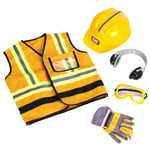 Theo Klein 3224 Cat Gilet de Chantier avec Casque Gants Lunettes Casque Anti-Bruit Le Gilet Va des Enfants Entre 3 et 6 Ans Dimensions : 43 cm X 38 cm X 14 cm Jouet pour Enfants Partir de 3 Ans