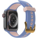 Otterbox Bracelet All Day pour Apple Watch Series 10/9/8/7/6/SE 2e gen/SE 1e gen/5/4-44mm/45mm/46mm, Bracelet de rechange en silicone doux au toucher durable pour Apple Watch, Bleu/Beige