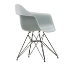 Vitra - Eames Plastic Armchair DAR - 24 Light Grey - Basic Dark Base - Charles & Ray Eames - Grå - Metall/Plast