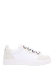 Kurt Geiger London Kensington Leather Eyelet Slim Trainers, White/Multi