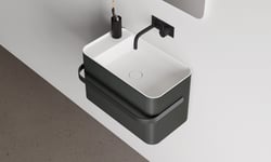 Copenhagen Bath Yuno Rail 55 Servant 55x31x30 cm, Grå/Hvit - 40010374