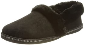 Skechers Femme Cozy Campfire Team Toasty Chausson, Ligne en Fausse Fourrure en Microfibre Noire, 38.5 EU