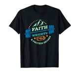 Christian Gym for Faith Weights and Protein Shakes T-Shirt