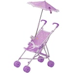 Poussette pour poupée poupon baigneur de 40 cm jeux d'imitation jouet Olivia's Little World OL-00005 - Violet