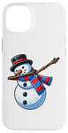 iPhone 14 Plus Dabbing Snowman Santa Hat Dab Pose Funny Christmas Case