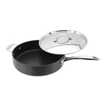 STELLAR 6000 HARD ANODISED NON STICK 28CM SAUTE PAN & LID S624