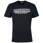 Barbour International T-Shirt Noir Rowley MTS1132 T-Shirt Hommes Maxi Imprimé