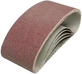 Lot de 25 bandes abrasives 75 x 457 mm pour ponceuse à bande, grain 40-180