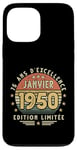 Coque pour iPhone 13 Pro Max Janvier 1950 Cadeau Anniversaire Janvier 1950 75 ans Homme