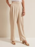 Phase Eight Addison Linen Blend Trousers, Stone