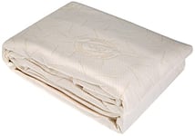 V.I.P. Very Important Pillow V.I.P. VIP Protège-Matelas avec Coins élastiques, Tissu Jacquard, pour lit Simple, 90 x 200 cm, Polyester, Blanc