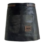 Crafted - Leather forkle kort 65x40 cm svart