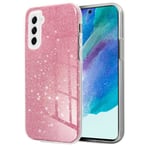 Cool smartphones - tablets accessories Coque Cool pour Samsung G990B Galaxy S21 FE Glitter Rose