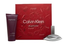 CALVIN KLEIN EUPHORIA GIFT SET 30ML EDP + 100ML BODY LOTION - WOMEN'S FOR HER