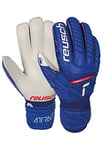 Reusch Gants de Gardien de But Unisexes Attrakt Grip Finger Support avec Protection Pratique des Doigts Bleu/Blanc