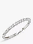 E.W Adams 18ct White Gold Diamond Claw Set Eternity Ring, White Gold