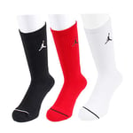 NIKE Underwear U J Everyday Max Crew 3pr Socks, black/white/gym red, XL UK