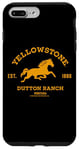 Coque pour iPhone 7 Plus/8 Plus Yellowstone Dutton Ranch Est. 1886 Running Horse Brown Logo