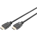 Digitus - Câble de raccordement hdmi Fiche mâle hdmi-a, Fiche mâle hdmi-a 2.00 m noir DB-330123-020-S 4K uhd, canal de retour audio Câble hdmi Y238732