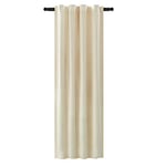 WOLTU Rideaux Opaques Thermiques Isolants avec Ruban Transparent 1 pièce Rideau occultant en Velours de 300 g/m², 140x245 cm Beige