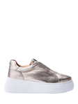 Moda in Pelle Aneeba Metallic Leather Platform Trainers