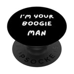 FUNNY SCARY TSHIRT. I'M YOUR BOOGIE MAN. HALLOWEEN, SCARED PopSockets Adhesive PopGrip