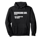 Kickboxing Girl Definition Funny Women Kickboxer Pullover Hoodie