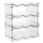 Yiter Water Bottler Storage Bottle Rack, Stackable Pantry Organiser and Storage, 4 Layers Wine Rack Free Standing for Home, Offices, Kitchen Storage Organiser for Cupboards, Freezer