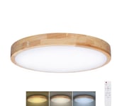 Solight WO8009- LED Himmennettävä valo SOLID OAK LED/48W/230V 3000-6500K halkaisija 39 cm+RC