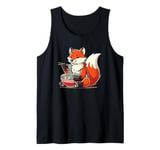 Cute Fox Eating Ramen Bowl Foxes Japanese Food Noodles Tank Top