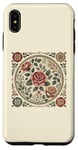 Coque pour iPhone XS Max Rose florale botanique, style bohème minimaliste, roses d'amour