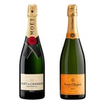 Premium Champagne Pair - Moet Imperial 75cl & Veuve Clicquot Yellow Label 75cl