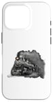 Coque pour iPhone 16 Pro Locomotive à vapeur Train Train Train Big-Boy Train 4014