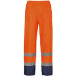 Portwest - Pantalon de pluie Hi-Vis bicolore couleur : Orange/Marine taille xxxl