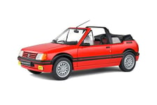 SOLIDO- 1:18 Peugeot 205 CTI 1986 Voiture Miniature de Collection, 1806201, Red Vallelunga