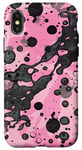 Coque pour iPhone X/XS Rose moderne à pois en peau de grenouille Ozark Timber Duck Camo