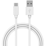 Smartline USB-C Kabel 3A 1m Vit