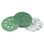 Green Film Sanding Disc 2000 Grit 5" 8-Hole Hook & Loop Backed Sandpaper 25pcs