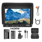 Neewer F100 Moniteur de champ de caméra 7 pouces Assistance vidéo HD Slim IPS Entrée HDMI 1080p avec batterie Li-ion/chargeur USB,étui de transport pour appareils photo reflex numériques