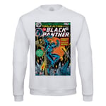 Sweat Shirt Homme Black Panther Marvel Couverture Bd Comics Super Hero Vintage