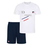 Ensemble Short Et Maillot De France Blanc Bleu Marine