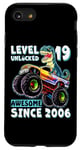 iPhone SE (2020) / 7 / 8 Level 19 Unlocked T Rex Monster Truck Dinosaur 19th Birthday Case