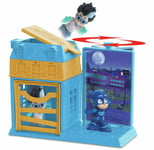 PJ MASKS Night Time Micros Trap & Escape Playset - Catboy & Romeo PJ Mask Toys