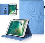 Coque Ipad 6eme Generation Pour Ipad 9.7 Coque Ipad 5eme Generation De Stand De Folio De Pli Sillage/Sommeil Automatique Coque Ipad Air 2 Coque Ipad Air Bleu