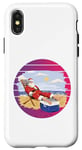 iPhone X/XS Santa at the beach jolly Santa lounging on the sand Xmas Case