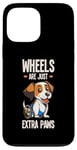 Coque pour iPhone 13 Pro Max Chien en fauteuil roulant pour petits chiens handicapés